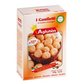 Agluten- Bezlepkové křupavé bochánky I Gonfietti se sezamem a sýrem 120 g