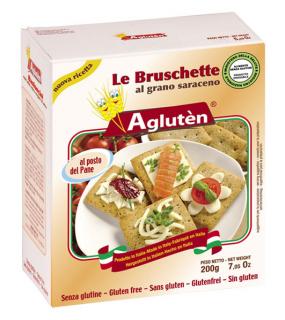 Agluten - Bezlepkové bruskety s pohankovou moukou 200 g ( 8 x 25 g)