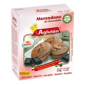 Agluten -   Bezlepkové čokoládové muffiny Merendone 210 g ( 3 x 70 g )